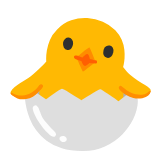 Google(Android) Hatching Chick Emoji