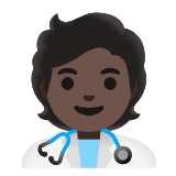 Google(Android) Health Worker: Dark Skin Tone Emoji