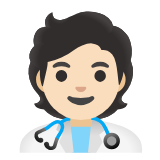 Google(Android) Health Worker: Light Skin Tone Emoji