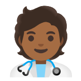 Google(Android) Health Worker: Medium-Dark Skin Tone Emoji