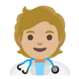 Google(Android) Health Worker: Medium-Light Skin Tone Emoji