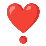 Google(Android) Heart Exclamation Emoji