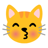 Google(Android) Kissing Cat Emoji