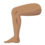 Google(Android) Leg: Medium Skin Tone Emoji