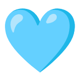 Google(Android) Light Blue Heart Emoji