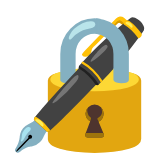 Google(Android) Locked With Pen Emoji