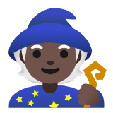 Google(Android) Mage: Dark Skin Tone Emoji