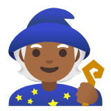 Google(Android) Mage: Medium-Dark Skin Tone Emoji