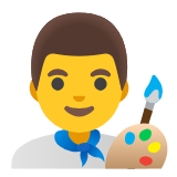 Google(Android) Man Artist Emoji