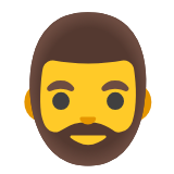 Google(Android) Man: Beard Emoji