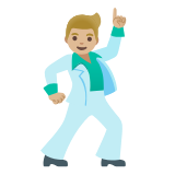 Google(Android) Man Dancing: Medium-Light Skin Tone Emoji