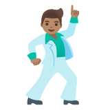 Google(Android) Man Dancing: Medium Skin Tone Emoji