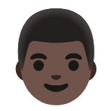 Google(Android) Man: Dark Skin Tone Emoji