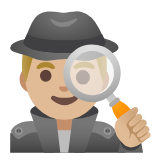 Google(Android) Man Detective: Medium-Light Skin Tone Emoji