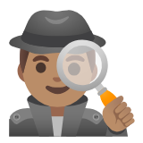 Google(Android) Man Detective: Medium Skin Tone Emoji