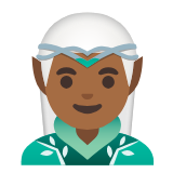 Google(Android) Man Elf: Medium-Dark Skin Tone Emoji