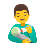 Google(Android) Man Feeding Baby Emoji