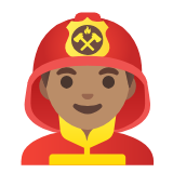 Google(Android) Man Firefighter: Medium Skin Tone Emoji