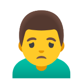 Google(Android) Man Frowning Emoji