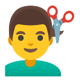 Google(Android) Man Getting Haircut Emoji