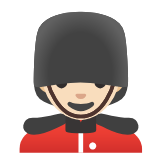 Google(Android) Man Guard: Light Skin Tone Emoji