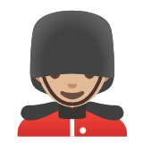 Google(Android) Man Guard: Medium-Light Skin Tone Emoji