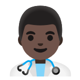 Google(Android) Man Health Worker: Dark Skin Tone Emoji