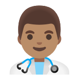 Google(Android) Man Health Worker: Medium Skin Tone Emoji