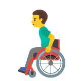 Google(Android) Man In Manual Wheelchair Emoji