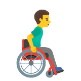 Google(Android) Man In Manual Wheelchair Facing Right Emoji