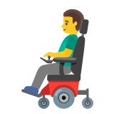 Google(Android) Man In Motorized Wheelchair Emoji