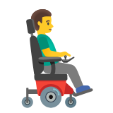 Google(Android) Man In Motorized Wheelchair Facing Right Emoji