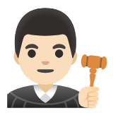 Google(Android) Man Judge: Light Skin Tone Emoji