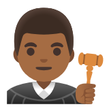 Google(Android) Man Judge: Medium-Dark Skin Tone Emoji