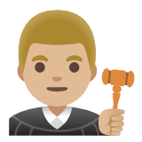 Google(Android) Man Judge: Medium-Light Skin Tone Emoji