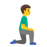 Google(Android) Man Kneeling Facing Right Emoji