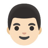 Google(Android) Man: Light Skin Tone Emoji