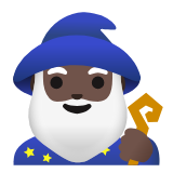 Google(Android) Man Mage: Dark Skin Tone Emoji