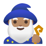 Google(Android) Man Mage: Medium Skin Tone Emoji