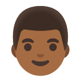 Google(Android) Man: Medium-Dark Skin Tone Emoji