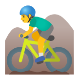 Google(Android) Man Mountain Biking Emoji