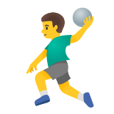 Google(Android) Man Playing Handball Emoji