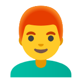 Google(Android) Man: Red Hair Emoji