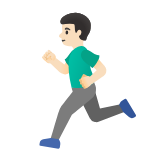 Google(Android) Man Running: Light Skin Tone Emoji