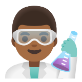 Google(Android) Man Scientist: Medium-Dark Skin Tone Emoji