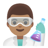 Google(Android) Man Scientist: Medium Skin Tone Emoji