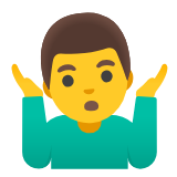 Google(Android) Man Shrugging Emoji