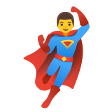 Google(Android) Man Superhero Emoji