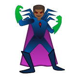 Google(Android) Man Supervillain: Medium-Dark Skin Tone Emoji