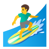 Google(Android) Man Surfing Emoji